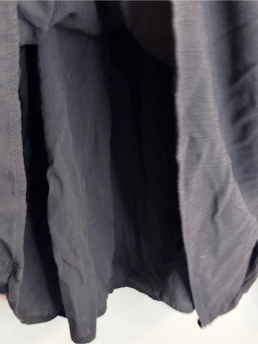 Terra & Sky Black Long-Sleeve Button Henley Blouse Gauze & double layer lined 3X - Picture 4 of 8